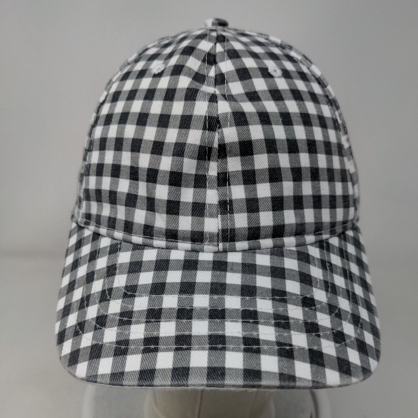 Unbranded Strapback Hat Multicolor OSFM Gingham Check Adjustable Blank