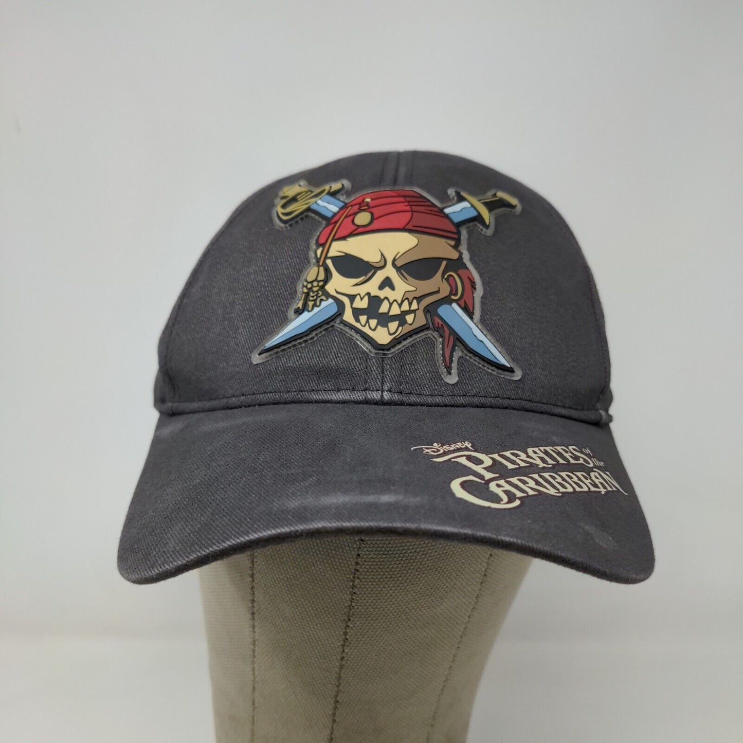 Disney Pirates of the Caribbean Dead Man's Chest Boy's Strapback Hat Gray Youth