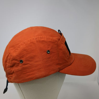 5 Panel Orange Hat One Size Strapback Mesh Patch Ski Graphic Blue Loop Cotton