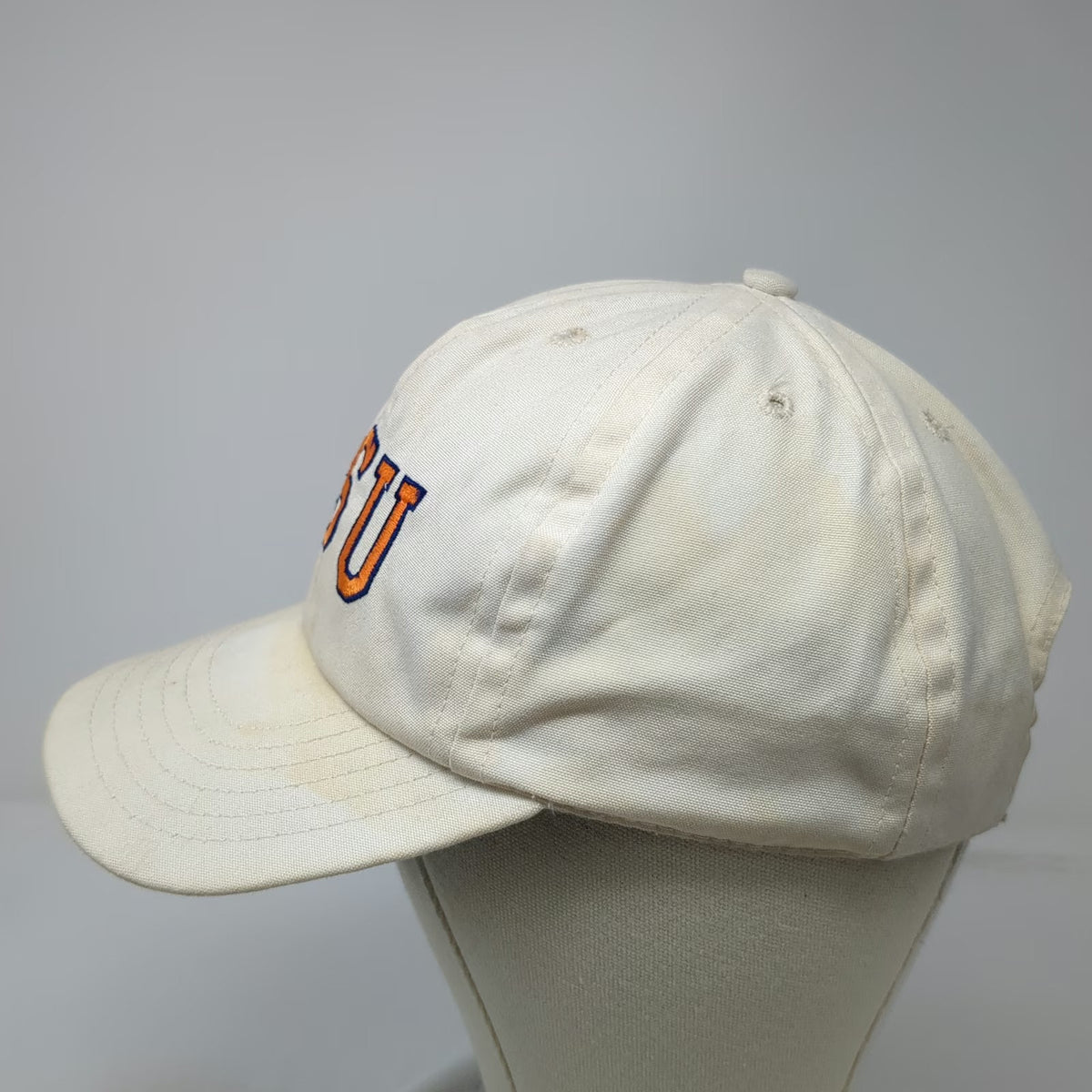 Boise State Broncos NCAA LaMode Cap Beige Slideback Green USA Made Hat Vintage