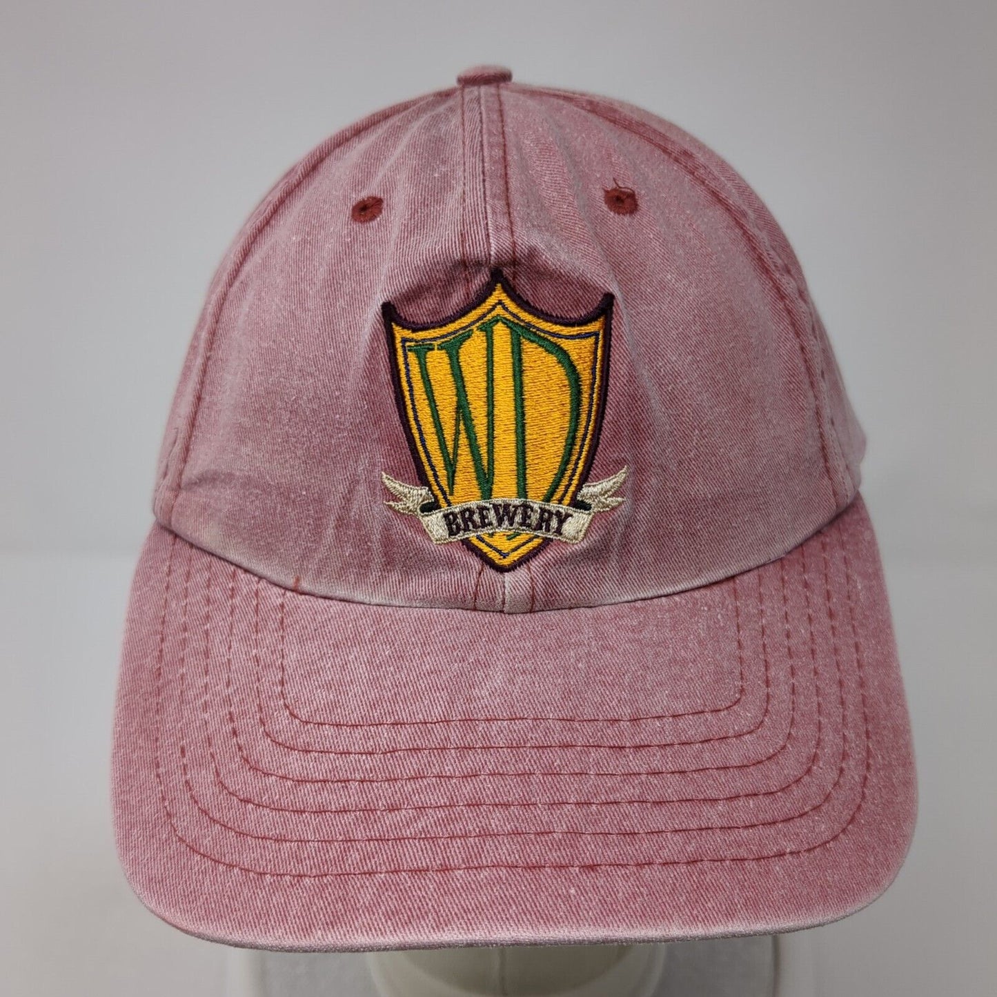 WD Brewery The Beer That Rocks Slideback Hat Red One Size Adjustable Embroidered