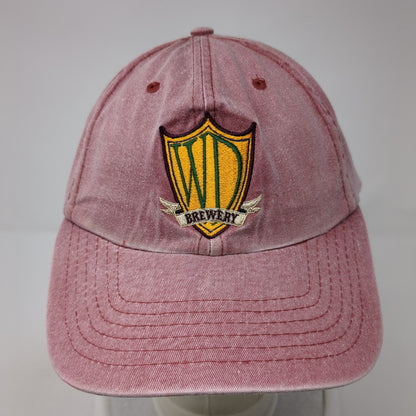 WD Brewery The Beer That Rocks Slideback Hat Red One Size Adjustable Embroidered