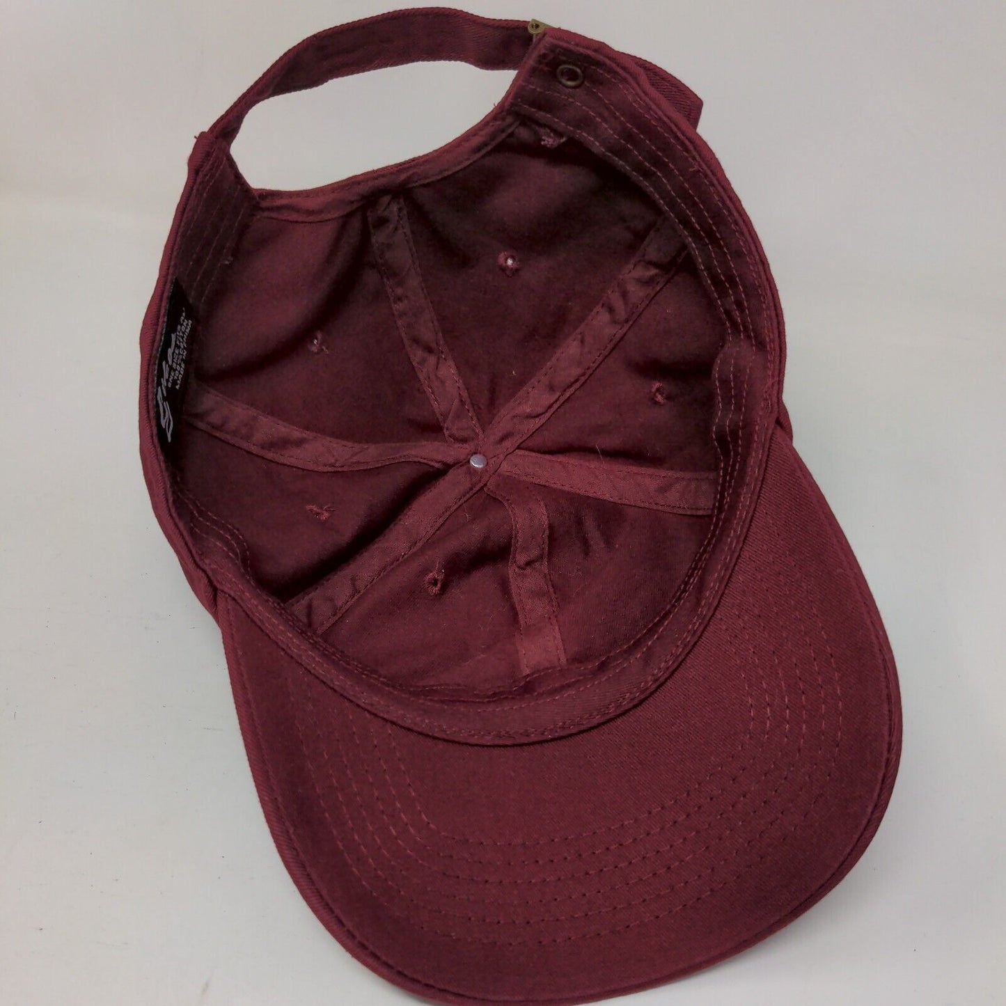 Ethos Slideback Hat Red OSFA Adjustable Solid Vent Holes Blank