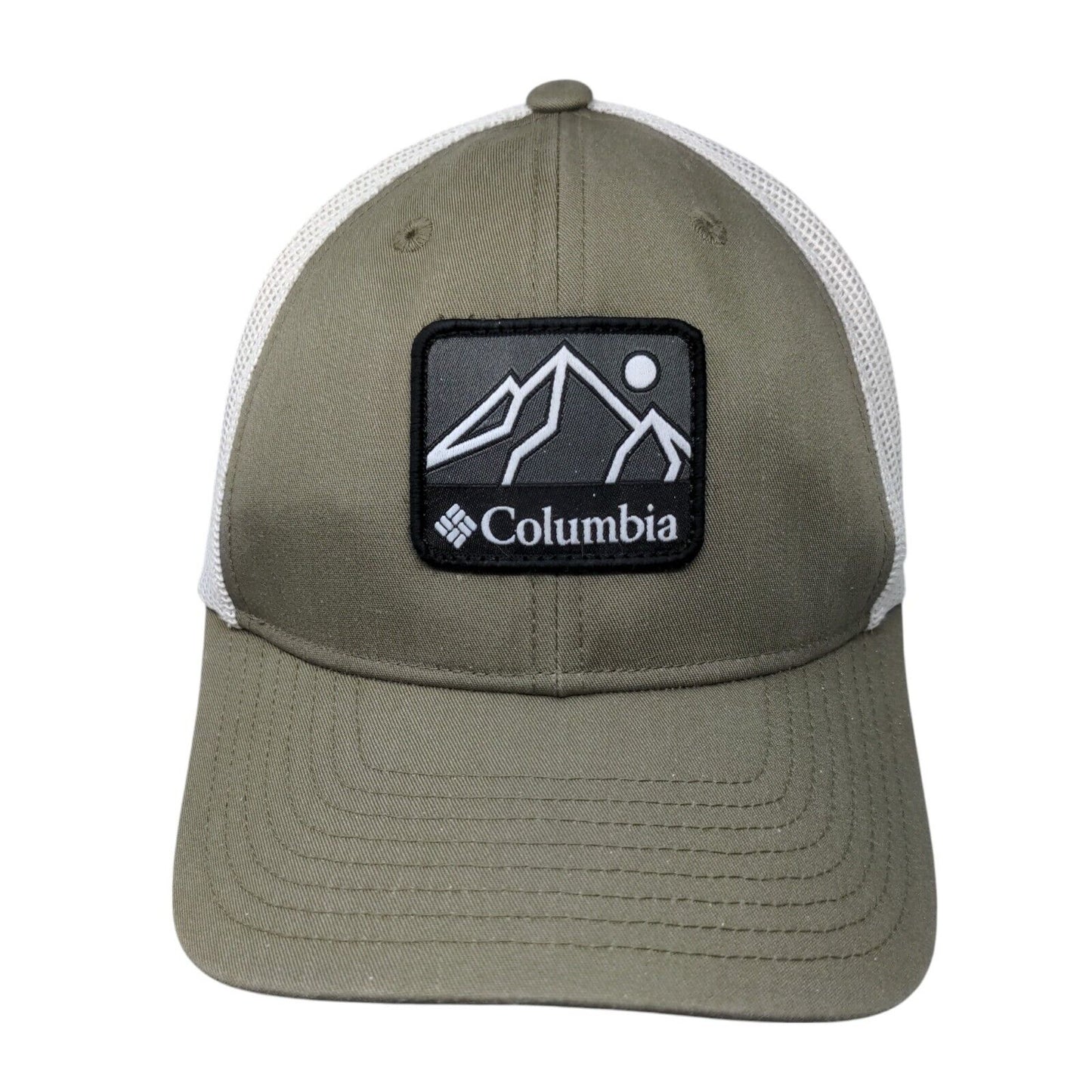 Columbia Mountain Patch Snapback Trucker Hat Brown One Size Mesh Back