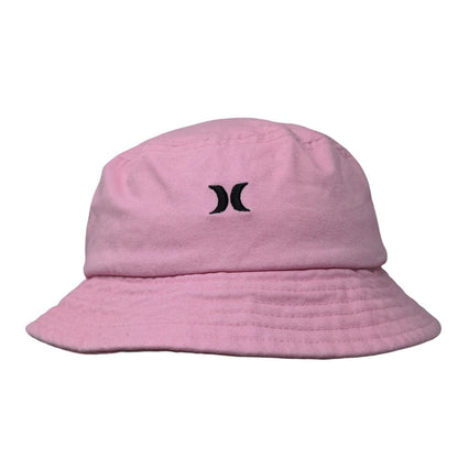 Hurley Bucket Hat Pink One Size Embroidered Vent Holes Outdoor