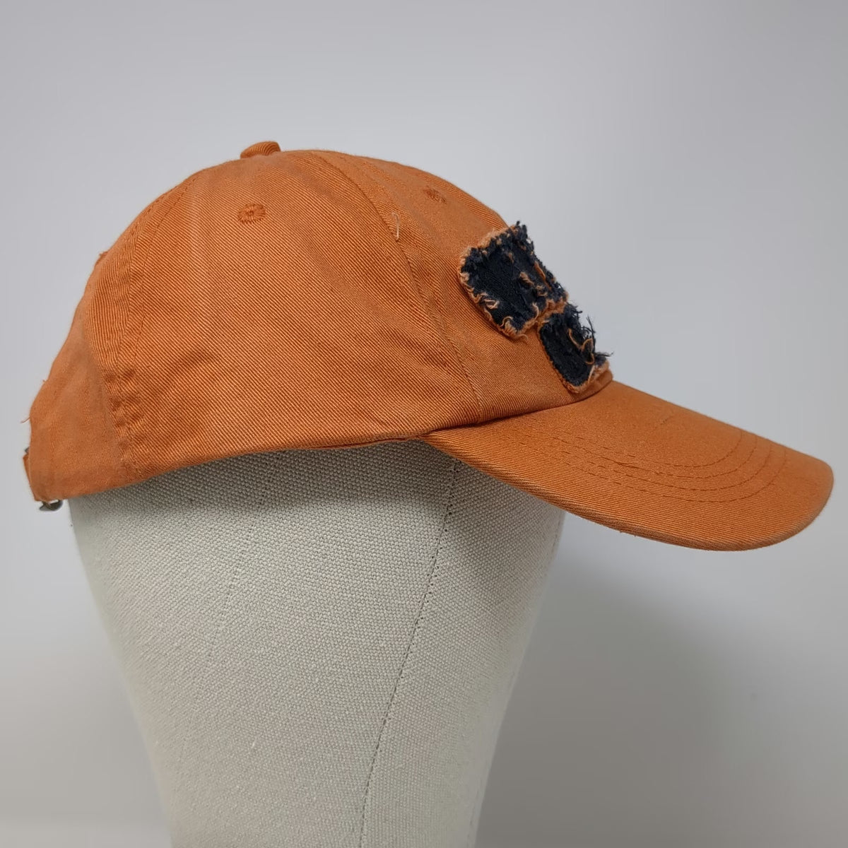 Strand Headwear Baseball Cap Orange Blue One Size Myrtle Beach Frayed Applique