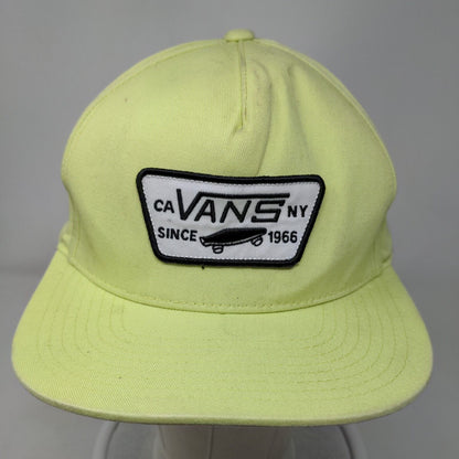 VANS Since 1966 Snapback Hat Green OSFA Adjustable Embroidered Vented Holes