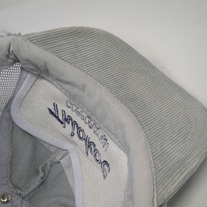 Nissin Thiokol Corporation Trucker Hat Gray One Size Corduroy Rope Snapback