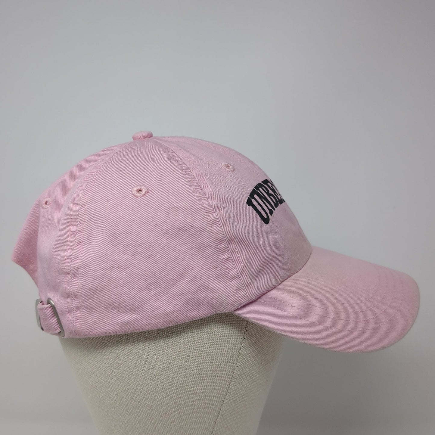 Unbeatable Pink Ribbon Cancer Awareness Baseball Cap Pink OS Adjustable Vitronic