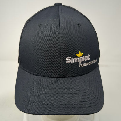Flexfit Baseball Cap Black M Simplot Transportation Mesh Back Fitted Hat