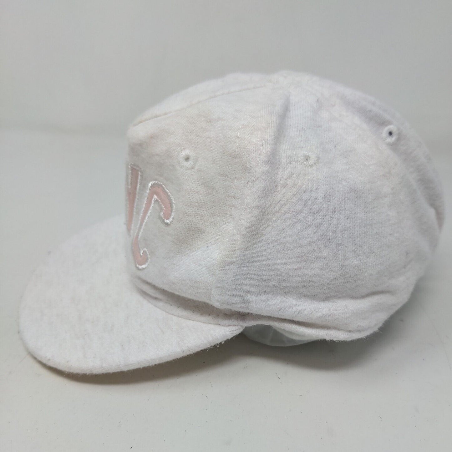 H&M Baby Stretchy Hat White Pink Size 4-6 Months Embroidered NYC Logo Cotton