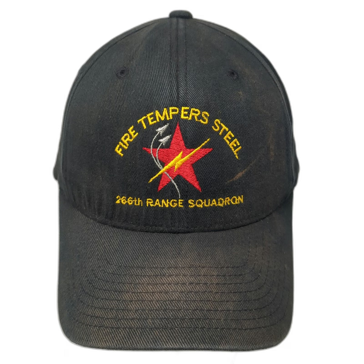 Yupoong Flexfit Baseball Cap Black XL 266th Range Squadron Air Force Unit Hat