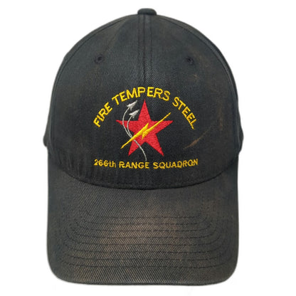 Yupoong Flexfit Baseball Cap Black XL 266th Range Squadron Air Force Unit Hat