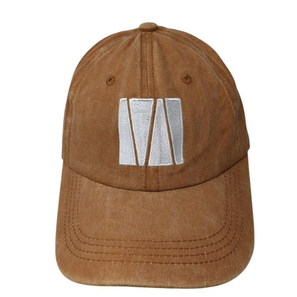 Lift Down Slideback Hat Brown One Size Adjustable Embroidered 6 Panel