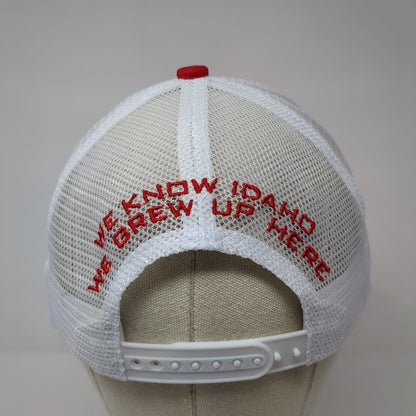 Idaho Farm Bureau Ins Snapback Trucker Hat Red One Size Mesh Back