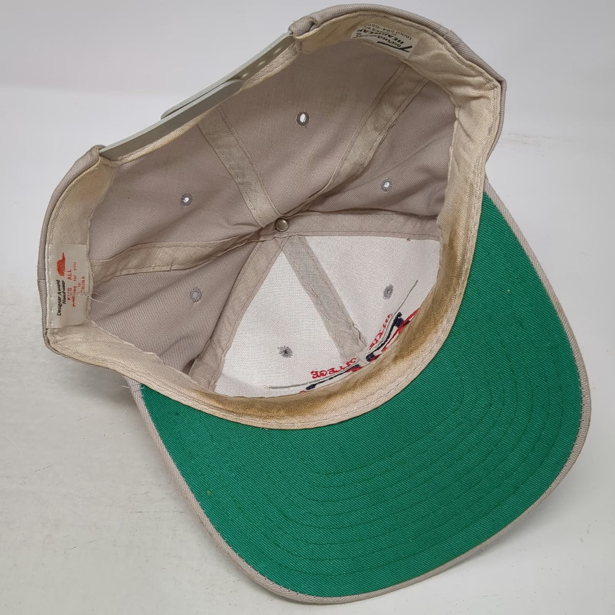 Dixie College Rebels NCAA Tournament Snapback Gray Hat Green Underbrim Vintage