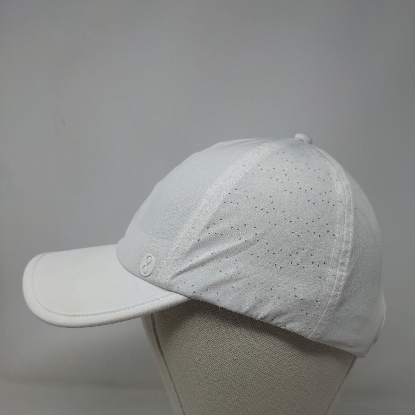 Layer Strapback Hat White One Size Breathable Adjustable Strap Blank