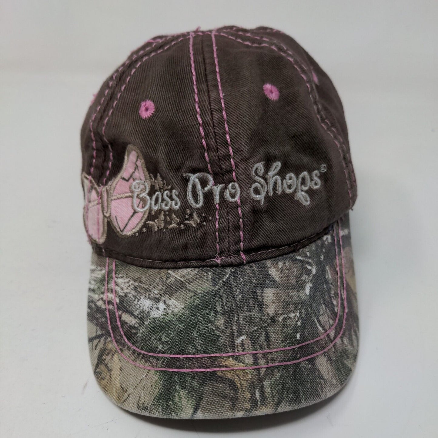 Bass Pro Shops Girls Toddler Strapback Hat Multicolor Camo Embroidered Logo