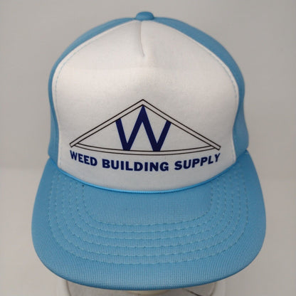 Weed Building Supply Snapback Hat Blue OSFA Adjustable Vernon Headliner