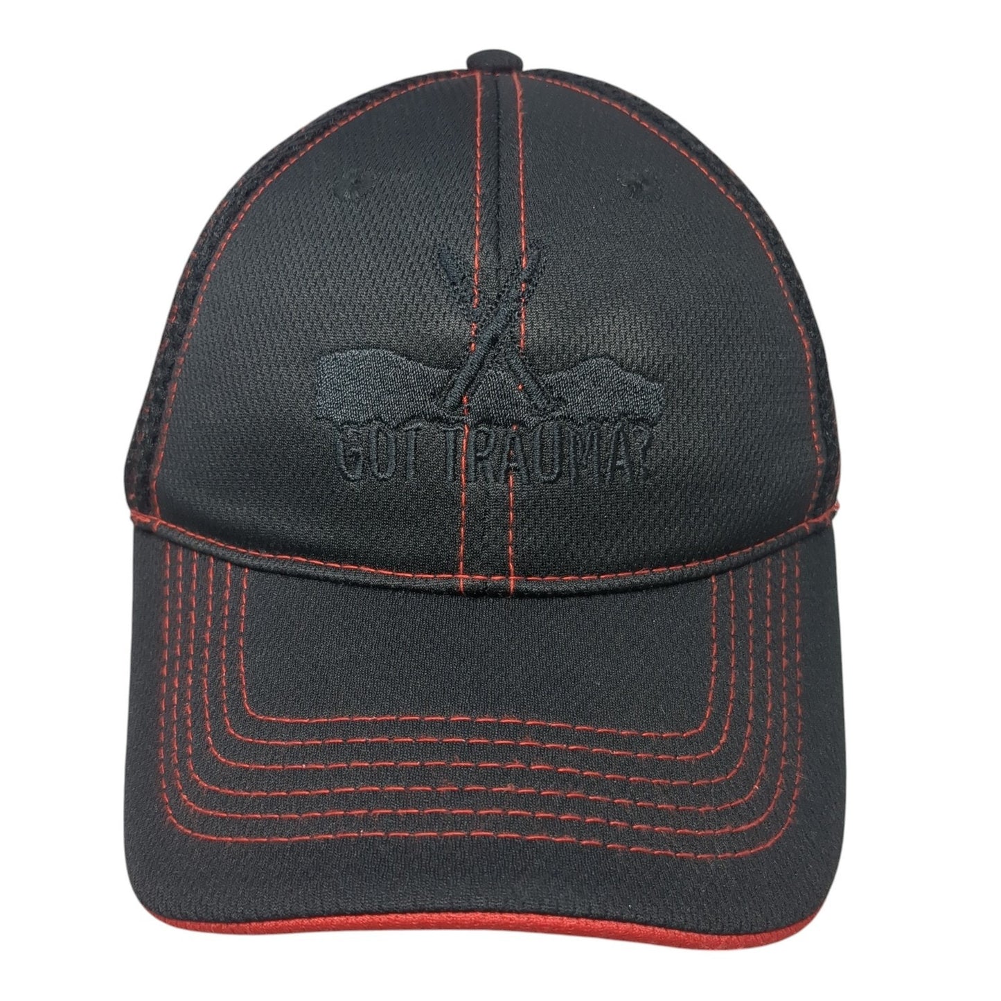 Got Trauma Saint Alphonsus Baseball Cap Black One Size Mesh Pacific Headwear
