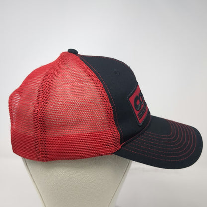 BAMKO Costco Wholesale Trucker Hat Black Red One Size Mesh Snapback Patch