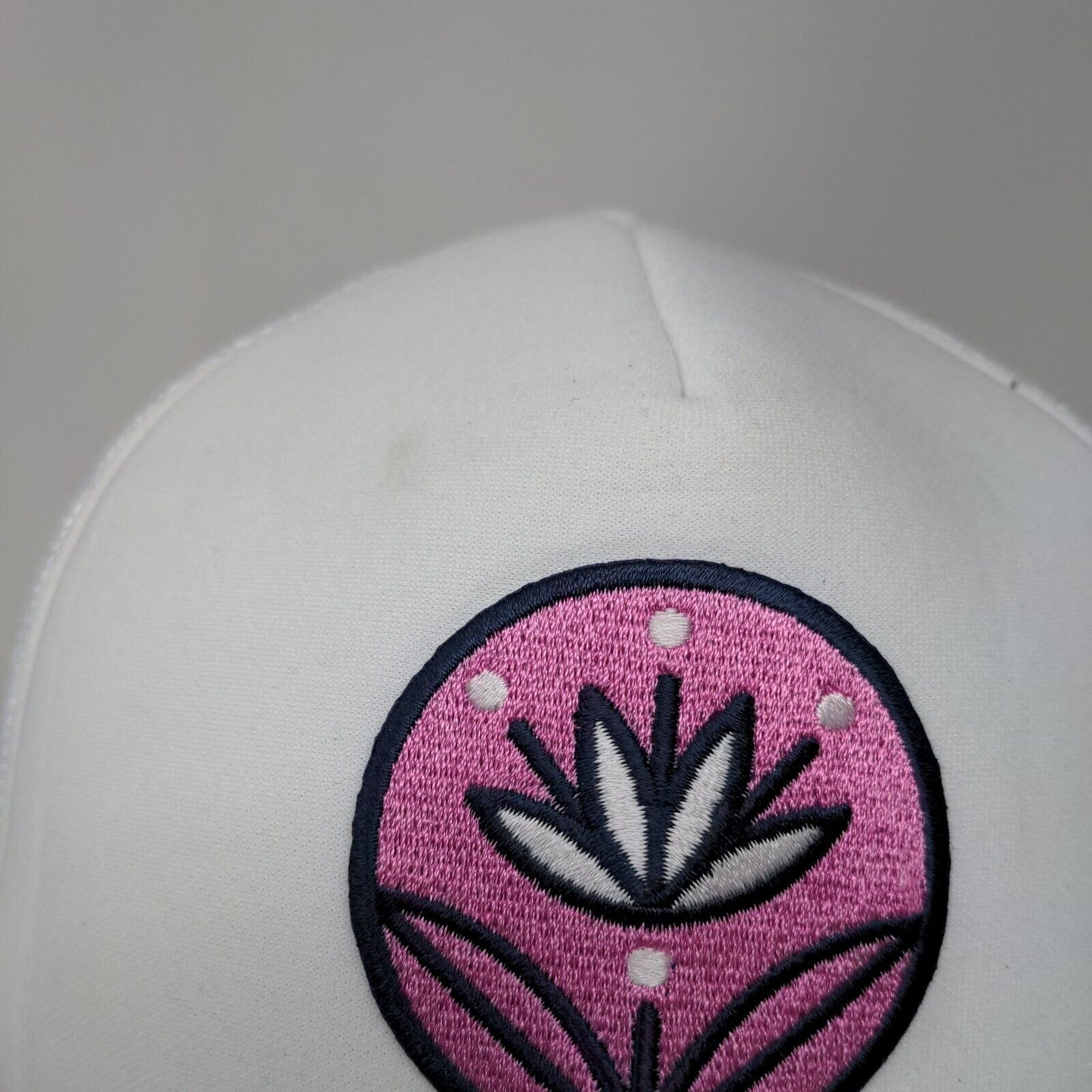 Lotus OK Let's Mahj Snapback Mesh Back Rope Trucker Hat White OSFM Otto