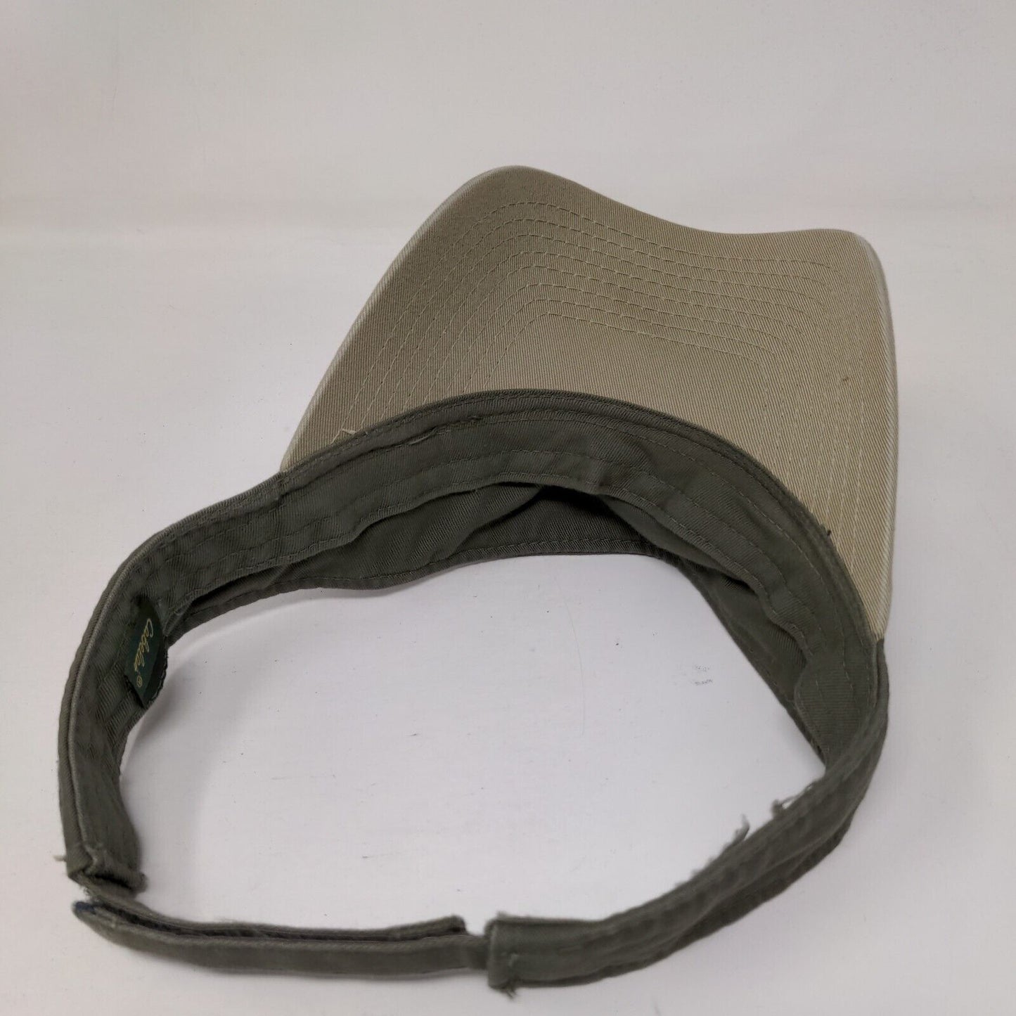 Cabela's Strapback Sun Visor Hat Green OSFA Adjustable Embroidered Logo