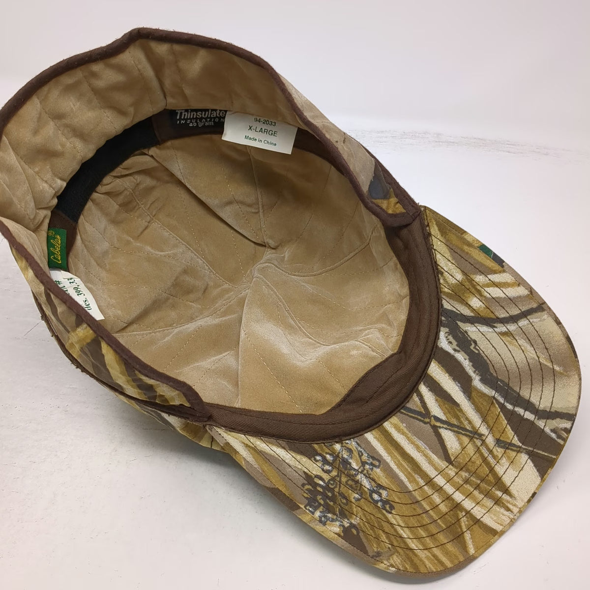 Cabela's Trapper Hat Brown XL Gore-Tex Thinsulate Camo Marsh Ear Flaps Hat