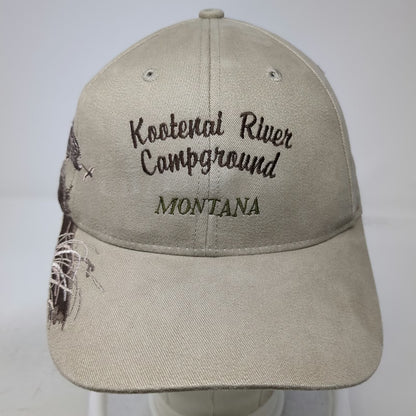 Dri Duck Beige Baseball Cap One Size Kootenai River Campground Montana Fish Hat