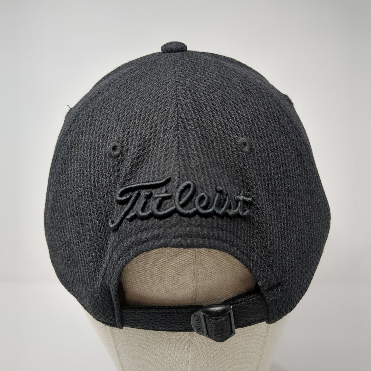 Titleist Slideback Golf Hat Black One Size Adjustable 6 Panel Solid