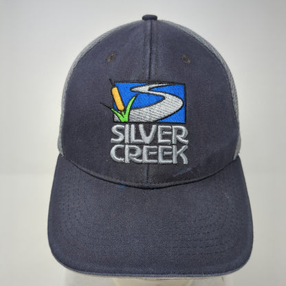 Silver Creek Strapback Mesh Back Hat Blue One Size Embroidered 6 Panel