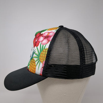 Aloha Hawaii Snapback Mesh Back Trucker Hat Multicolor One Size Floral