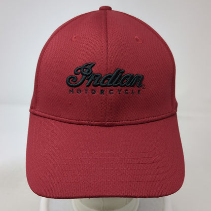 Indian Motorcycle Baseball Cap Red Black OS Embroidered Polyester Stretch Hat