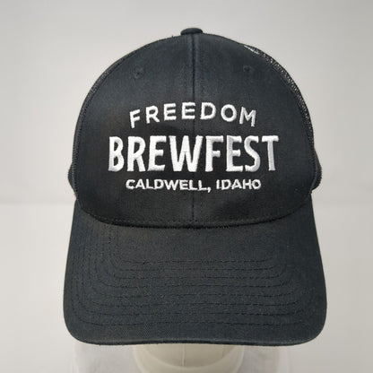 Freedom Brewfest Caldwell Idaho Snapback Trucker Hat Black OSFA Mesh Back