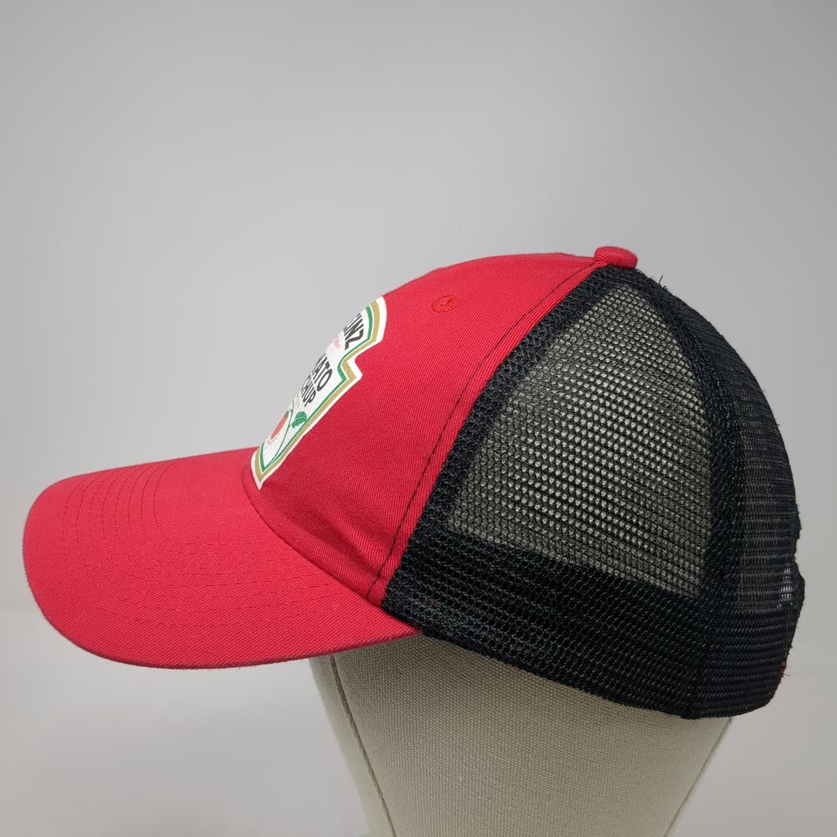 AMC Heinz Tomato Ketchup Baseball Cap Red Black One Size Mesh Hat Slideback Logo
