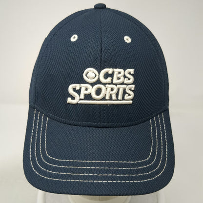 CBS Sports Baseball Cap Blue One Size Contrast Stitching Textured Strapback Hat