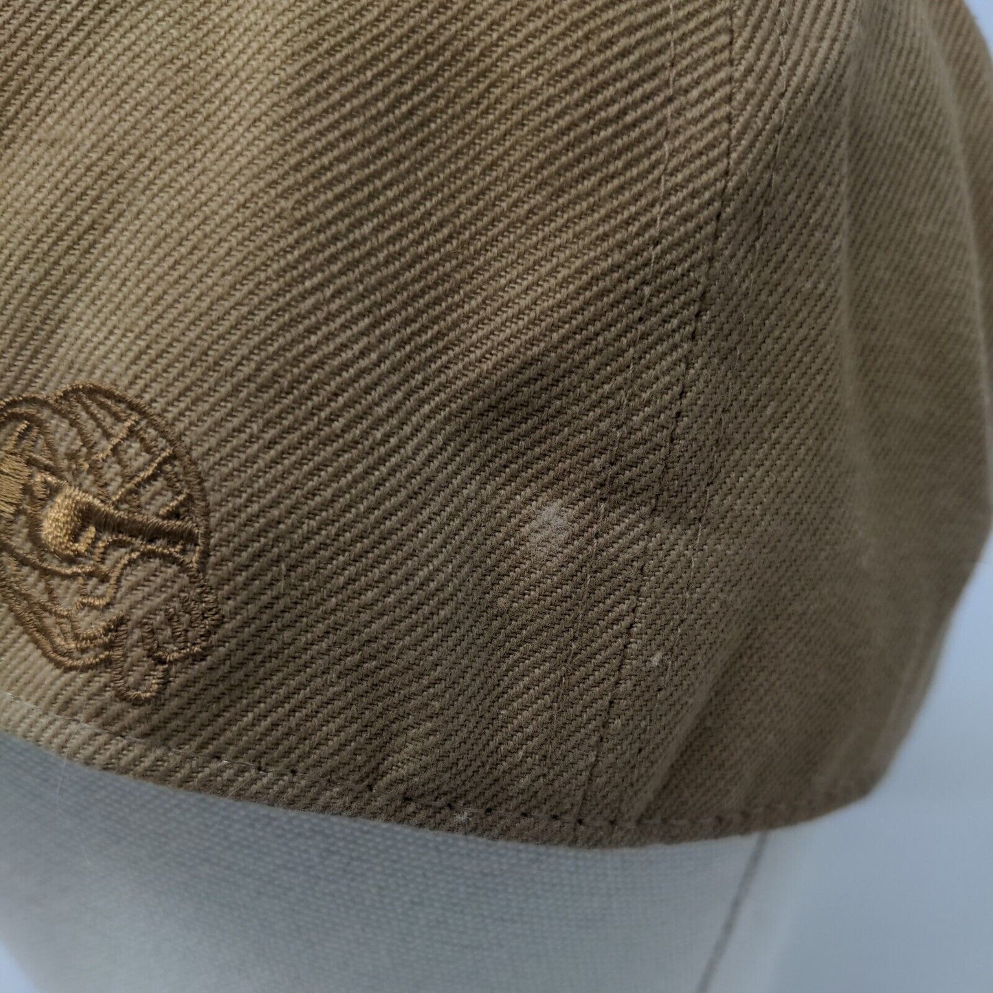 Head Global Men's Fitted Hat Tan Size 7 3/8 Embroidered NY Logo