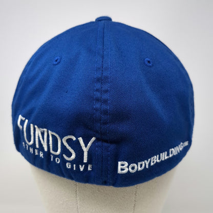 Flexfit Baseball Cap Blue XL Fitted Bodybuilding Fundsy Gather to Give Logo Hat