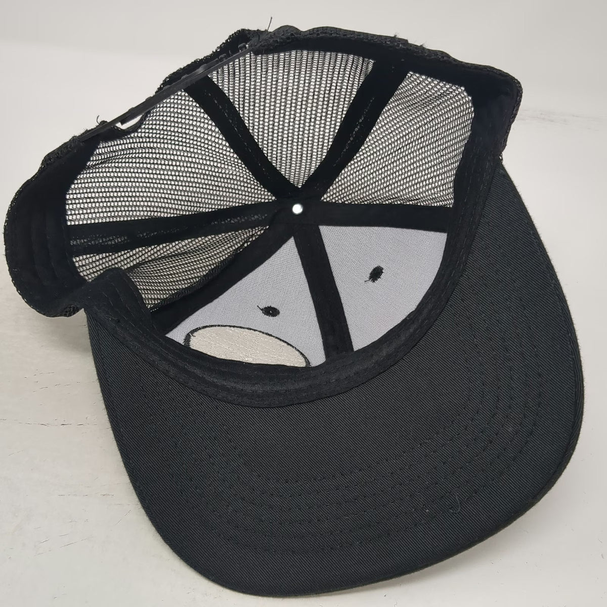 Trucker Hat Black One Size Teriyaki Madness Logo Patch Mesh Back Snapback