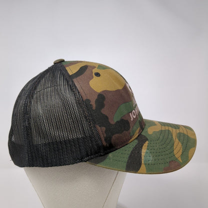 Mellow Johnny's Snapback Trucker Hat Camo One Size Mesh Back Yupoong
