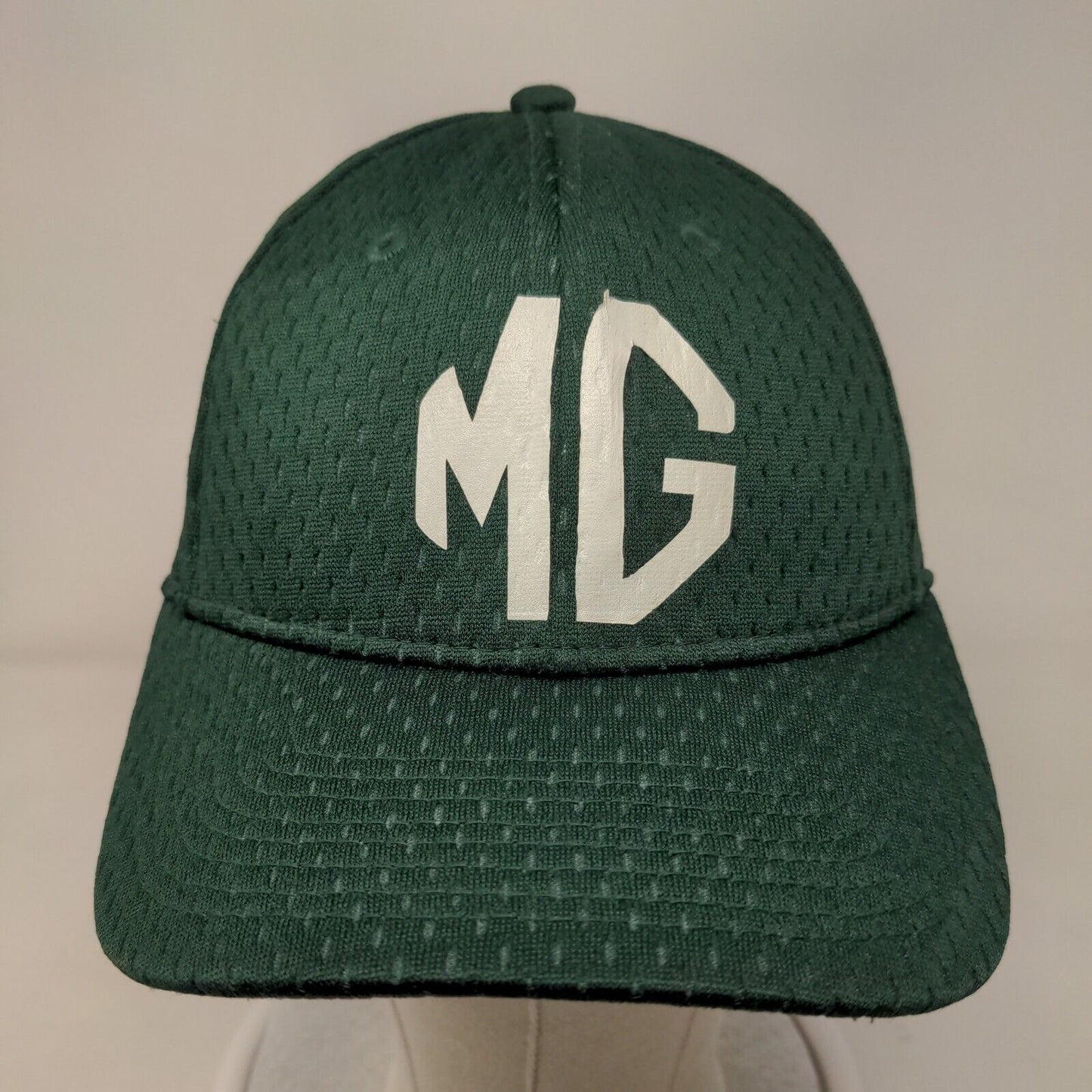 Morris Garages Fitted Hat Green S/M Breathable Mesh Vented Holes OC Sports