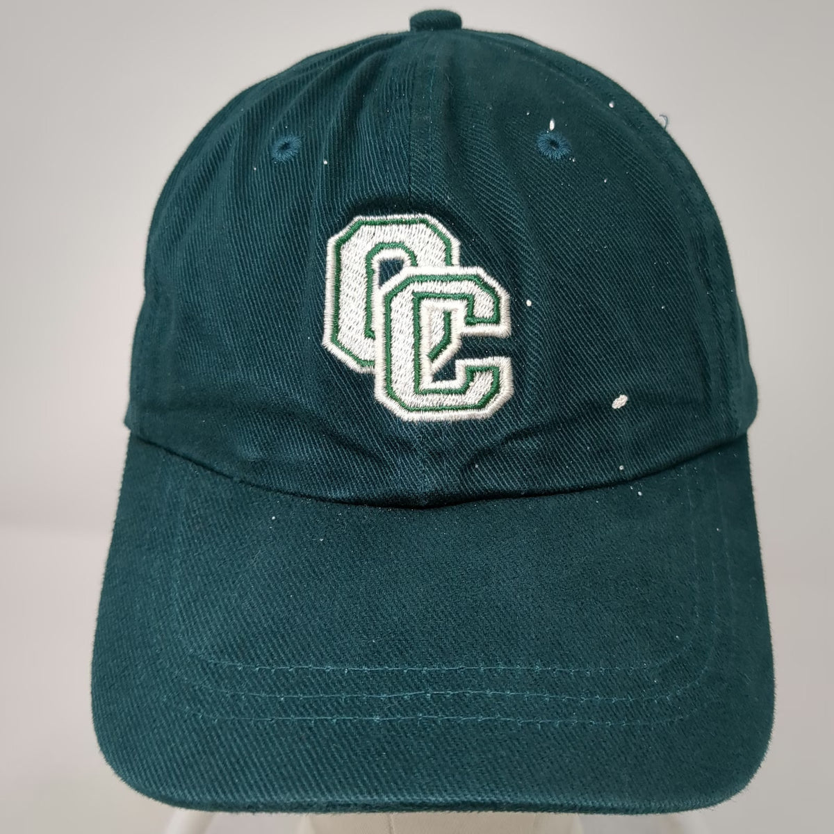 Fahrenheit Baseball Cap Green One Size CC Embroidered Logo Strapback Cotton Hat