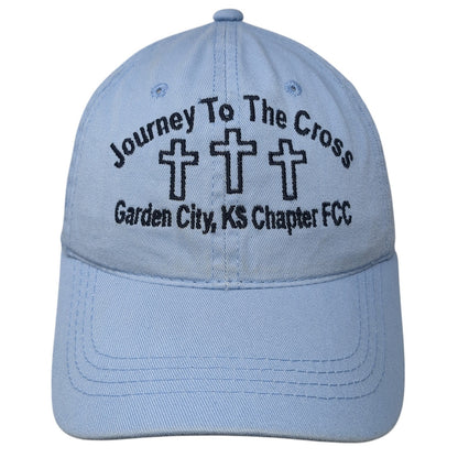 Journey To The Cross Cowboy Up Slideback Hat Blue One Size Outdoor Cap