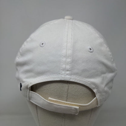 Seaside Strapback Hat White OSFM Adjustable Embroidered Vent Holes