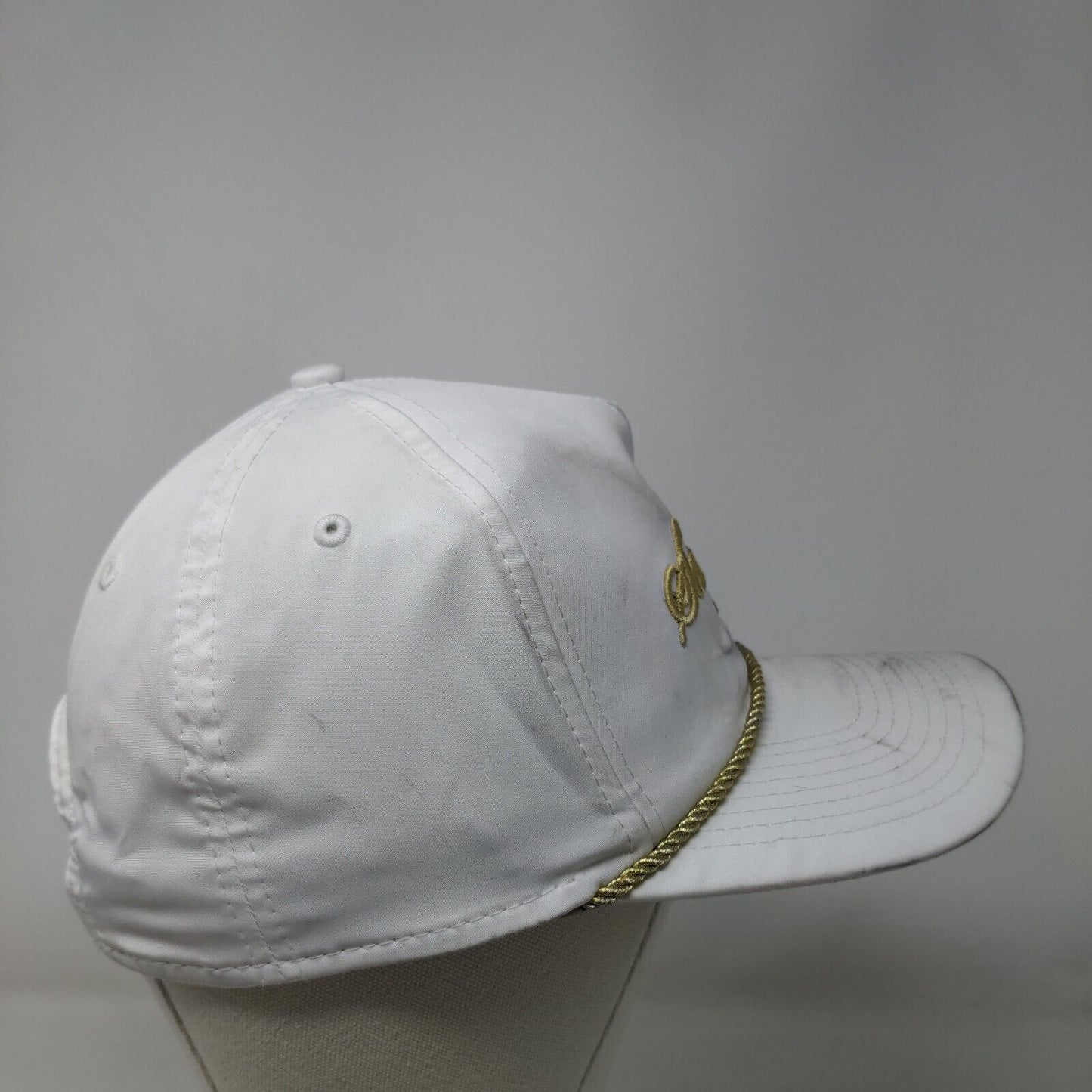 San Jose Snapback Hat White OSFA Adjustable Embroidered Rope 6 Panel Imperial