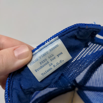 Idaho Upland Game Permit Snapback Trucker Hat Blue OSFA Mesh Back Rope