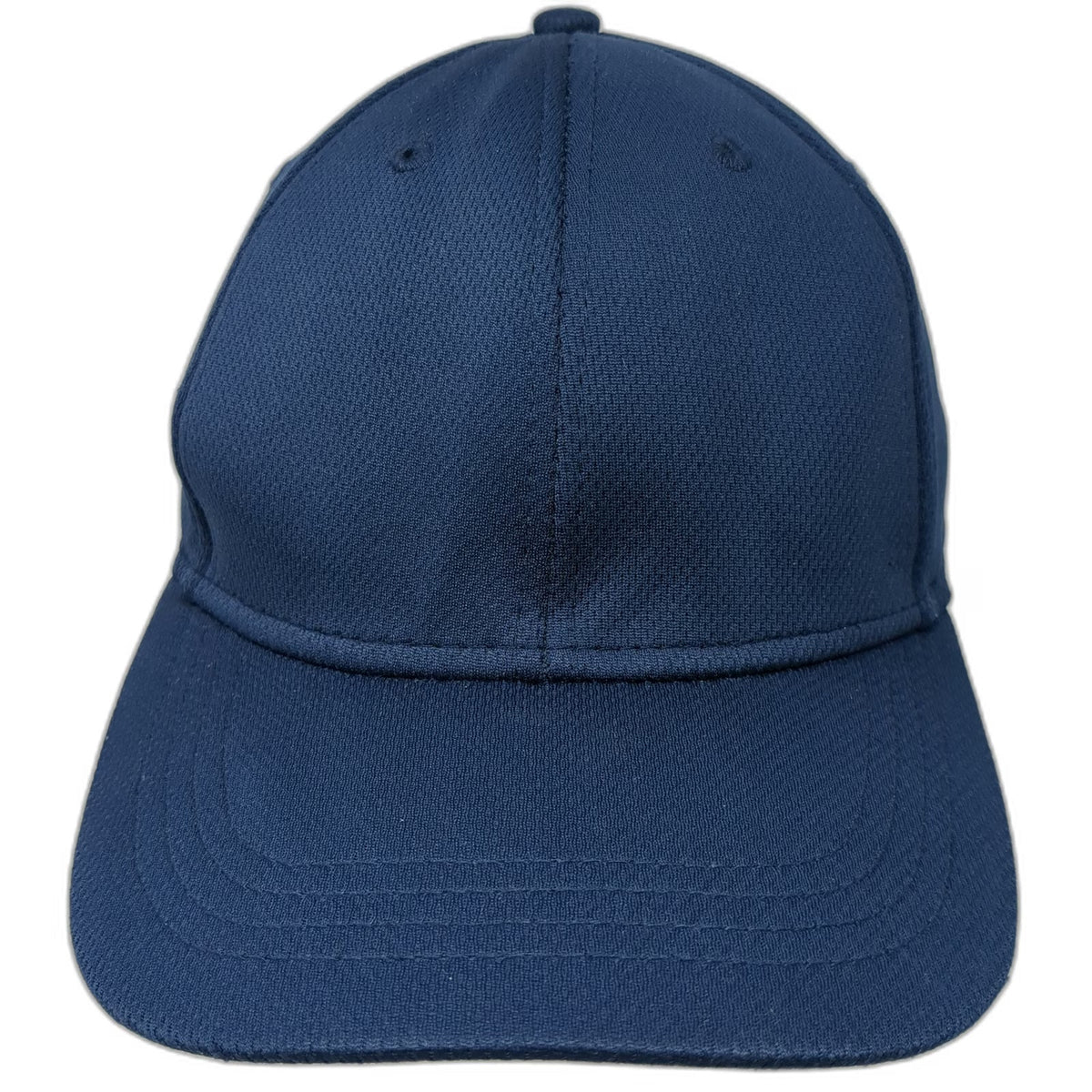 Athletic Works Baseball Cap Blue M Blank Fitted Performance Mesh Stretch Fit Hat