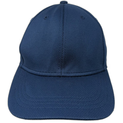 Athletic Works Baseball Cap Blue M Blank Fitted Performance Mesh Stretch Fit Hat