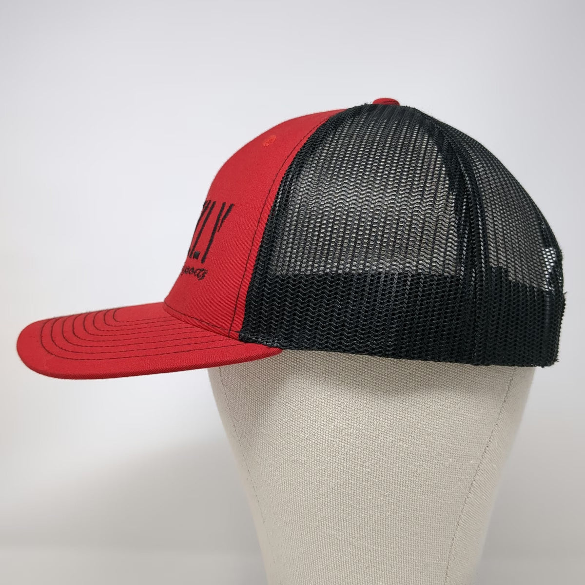 Richardson Trucker Hat Red One Size Team Grizzly Motorsports Mesh Back Style 112