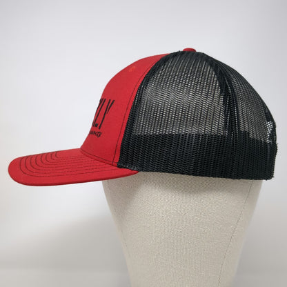 Richardson Trucker Hat Red One Size Team Grizzly Motorsports Mesh Back Style 112